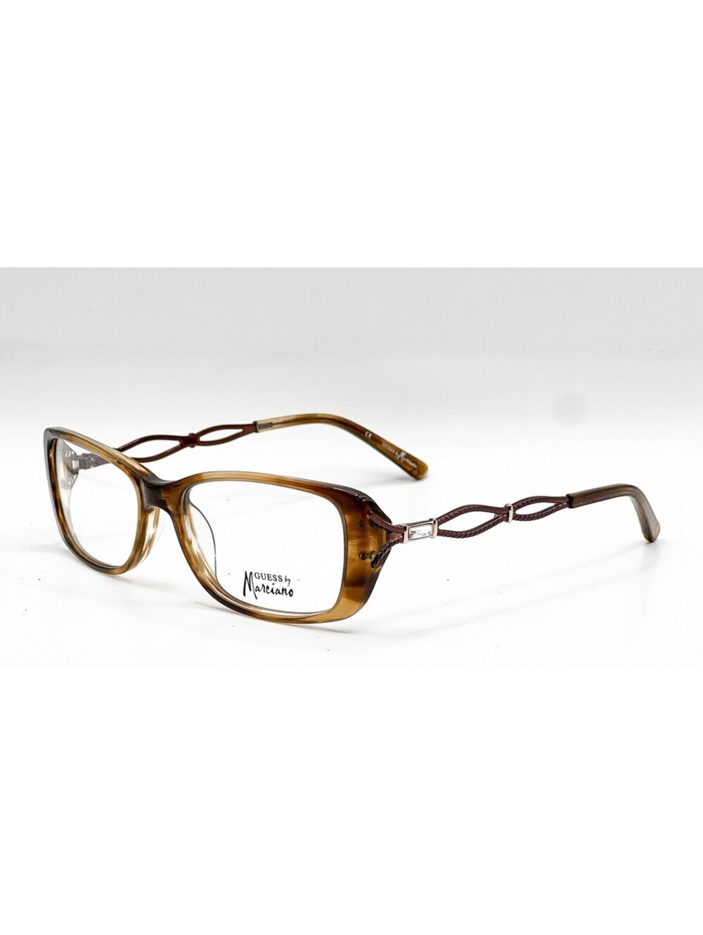 Guess By Marciano Gm 157 Brnhn Brown Horn Authentic Eyeglasses 53-16-135